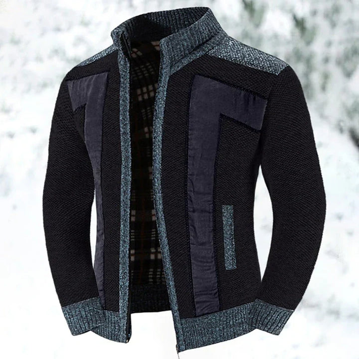 Heren wollen vest Leon met ritssluiting; warm en comfortabel voor een stijlvolle casual look.