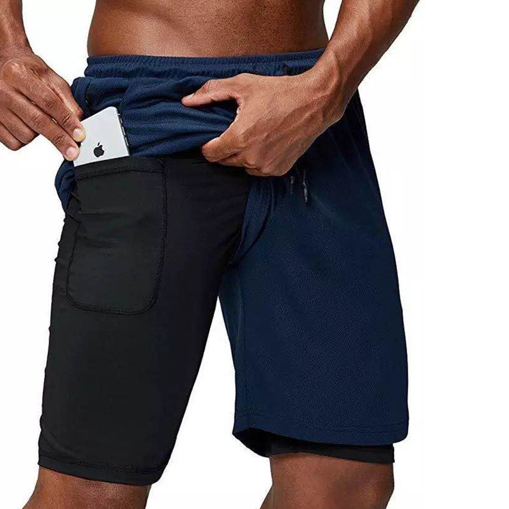 Zwarte heren X-Fit sportbroek, ideaal voor lange afstanden met extra comfort.
