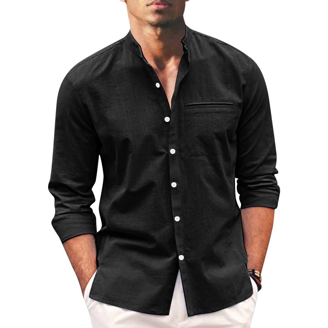 Heren zomerhemd Leonardo met comfortabele oversized pasvorm en lange mouwen voor een frisse casual look.