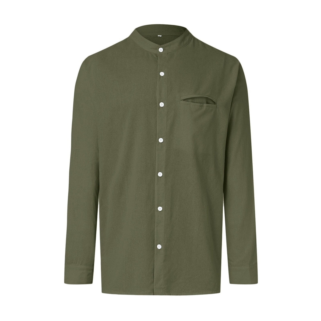Heren zomeroverhemd, oversized, lange mouwen, casual button-down, losse pasvorm voor ultiem comfort in de zomer.