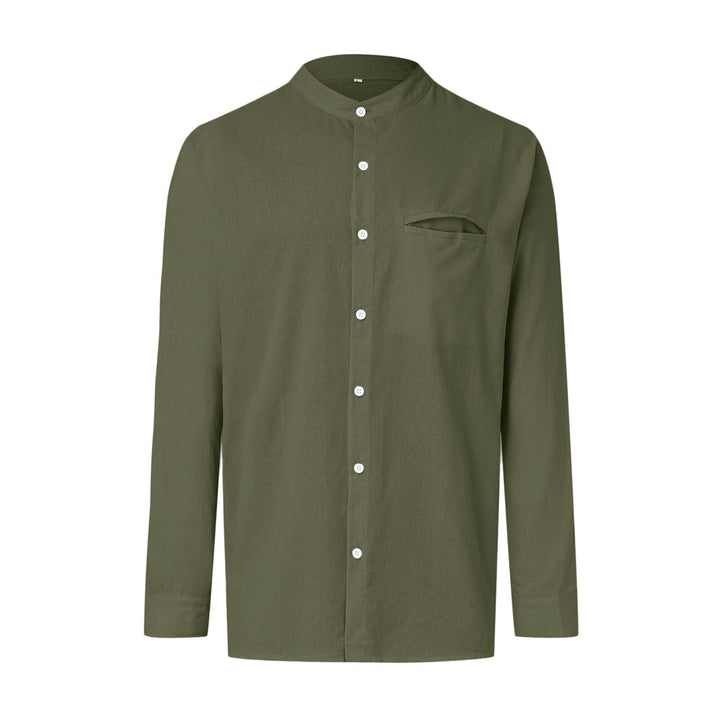 Heren zomeroverhemd, oversized, lange mouwen, casual button-down, losse pasvorm voor ultiem comfort in de zomer.