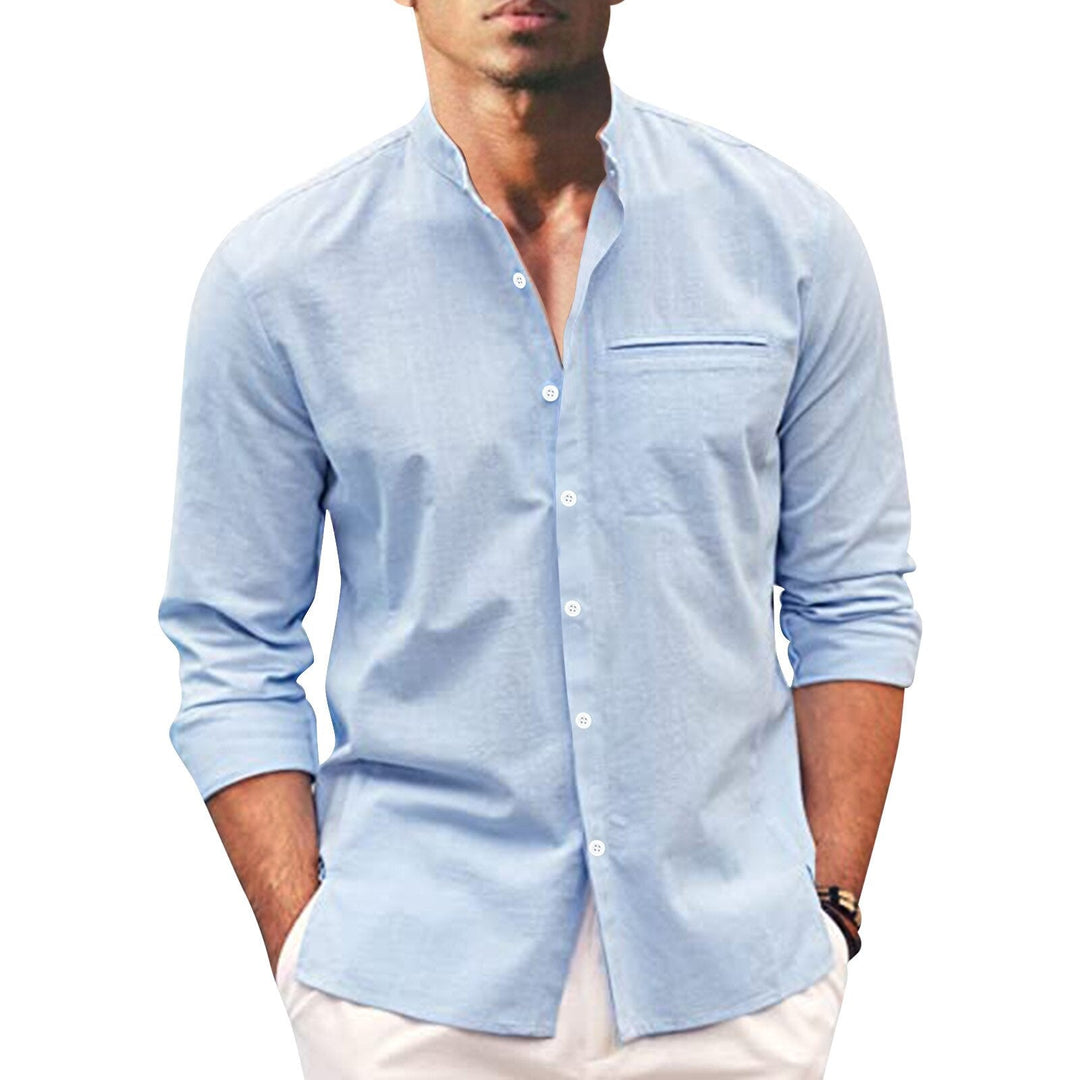 Comfortabel heren zomerhemd met losse oversized pasvorm en lange mouwen, ideaal voor warme dagen en casual stijl.