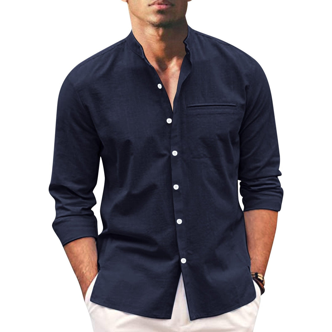 Lichtgewicht heren zomerhemd, oversized met lange mouwen, voor een comfortabele en luchtige casual zomerkleding stijl.