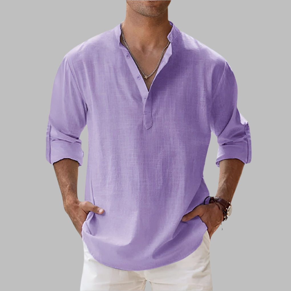 Ademend herenhemd, relaxte pasvorm, ideaal voor zomerse dagen. Casual en stijlvol met knoopsluiting.