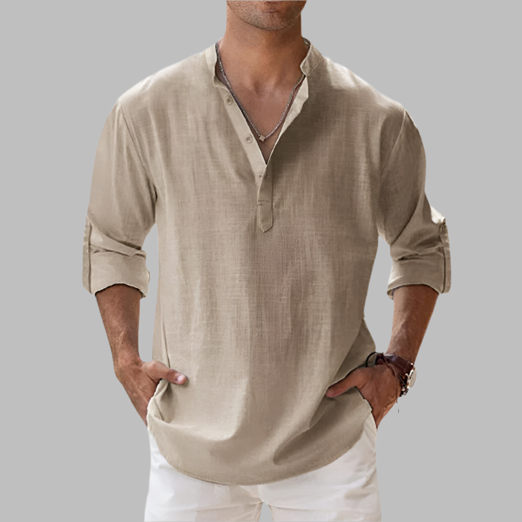 Stijlvol casual herenhemd, relaxte pasvorm. Comfortabel en ademend voor zomerse dagen en perfect voor de strandlook.