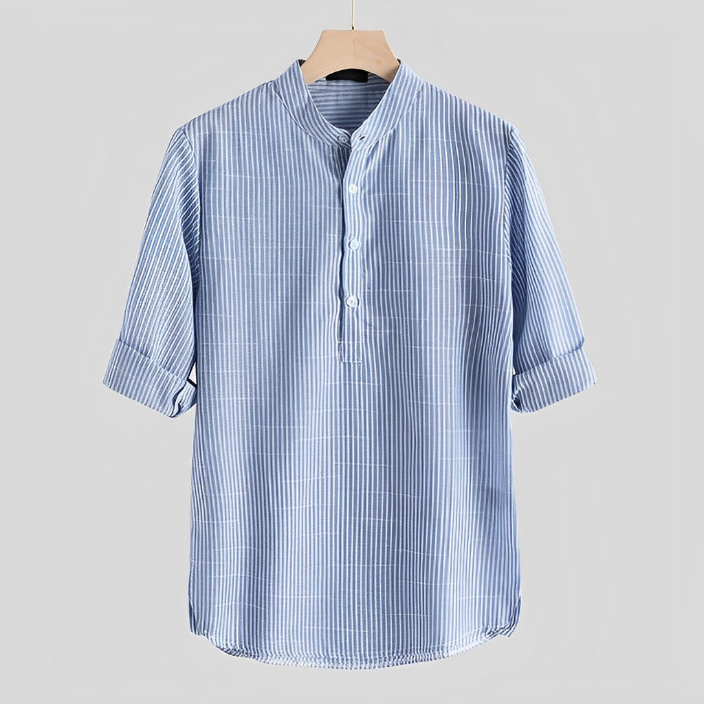 Modern heren zomeroverhemd met korte mouwen, stijlvol en comfortabel. Perfecte casual zomerkleding voor elke man.