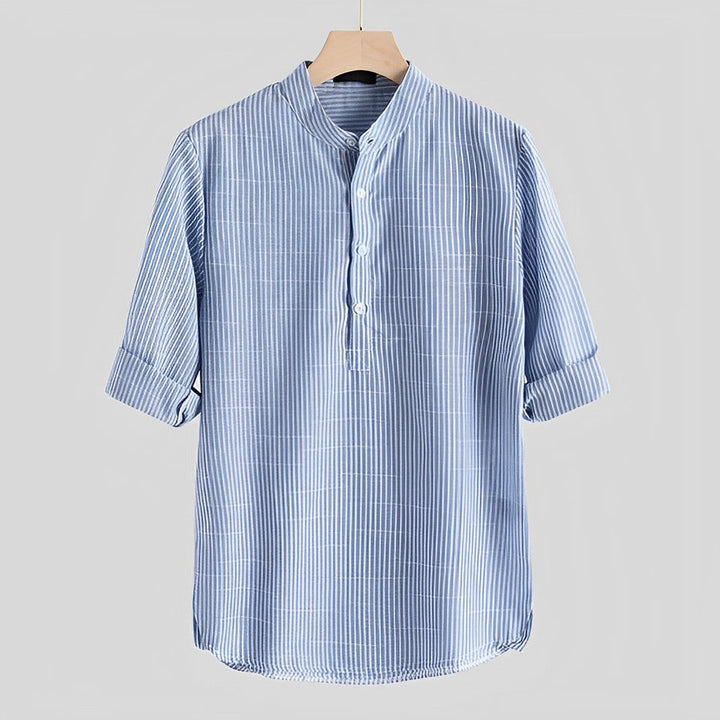 Modern heren zomeroverhemd met korte mouwen, stijlvol en comfortabel. Perfecte casual zomerkleding voor elke man.