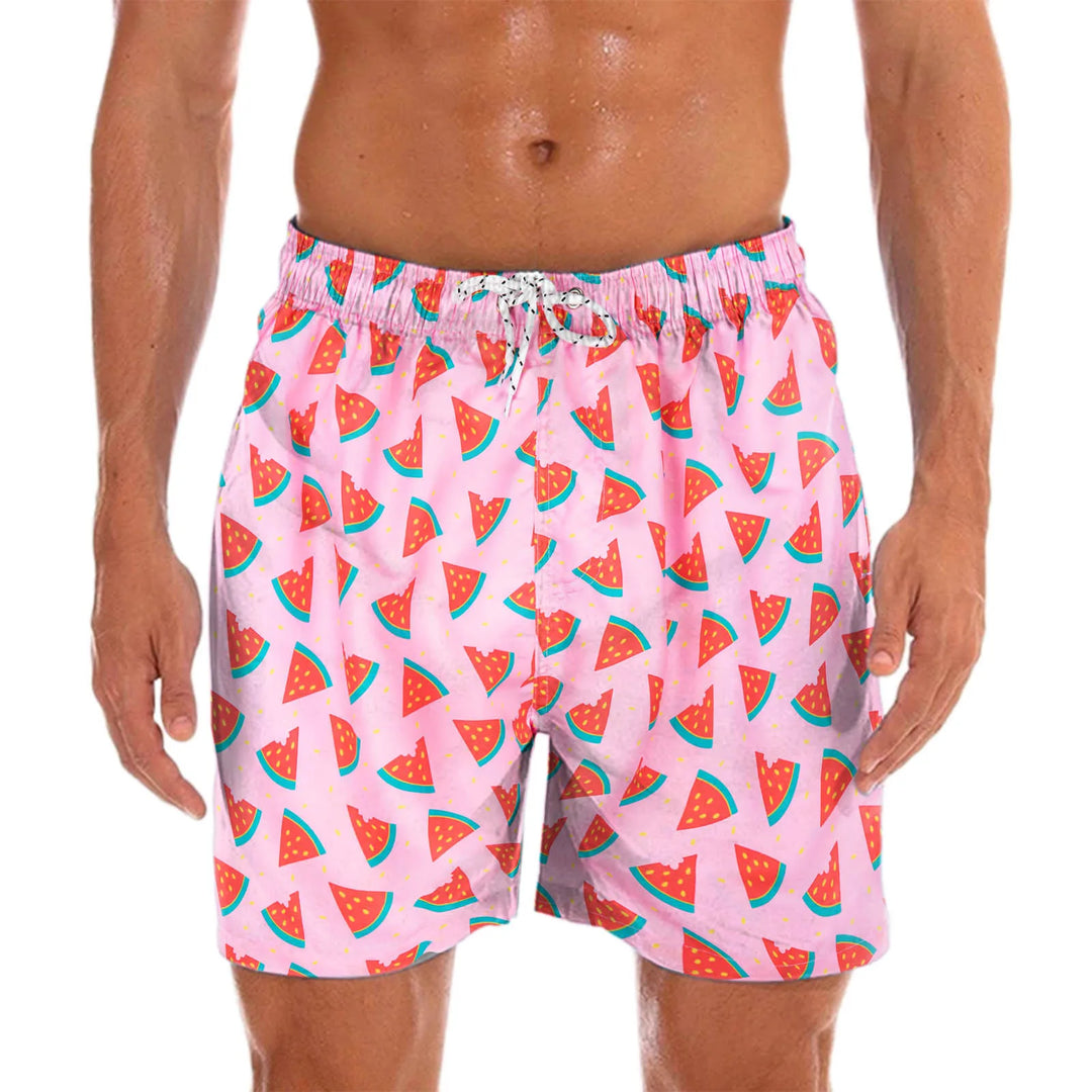 Comfortabele heren zwembroek met kleurrijke print, perfect voor een dagje strand of actieve watersport.