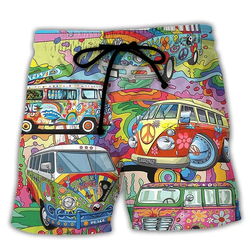 Heren zwemshort NovaBay met unieke graffiti print, ideaal als zwemkleding en strandkleding.