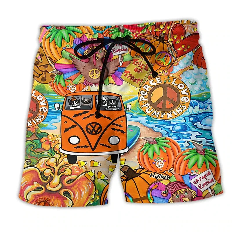 Trendy NovaBay zwemshort voor heren met levendige graffiti print. Comfortabele en unieke zwemkleding.