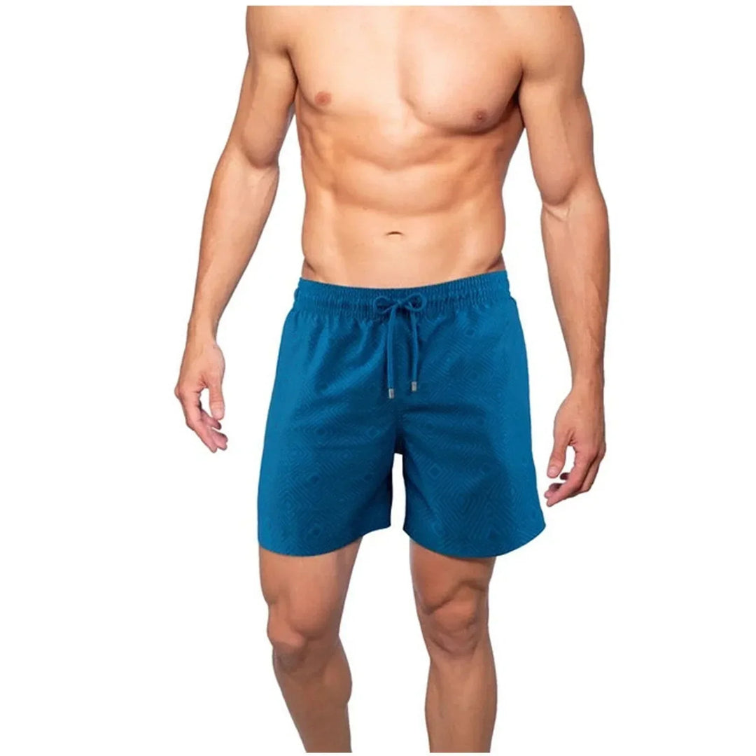 Heren zwem-, sport- en strandshorts met compressiebroek, model Maurizio. Sneldrogend en stijlvol voor de zomer.