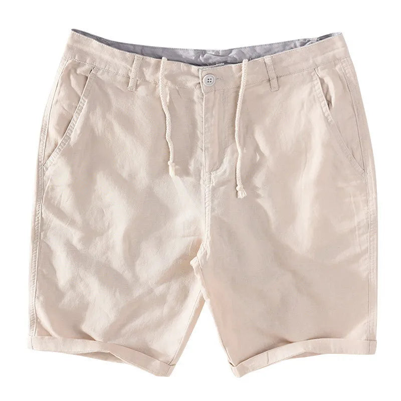 Lichtgewicht herenshorts met knoopsluiting, ademend en ideaal als strandshorts voor de zomerse vakantie.