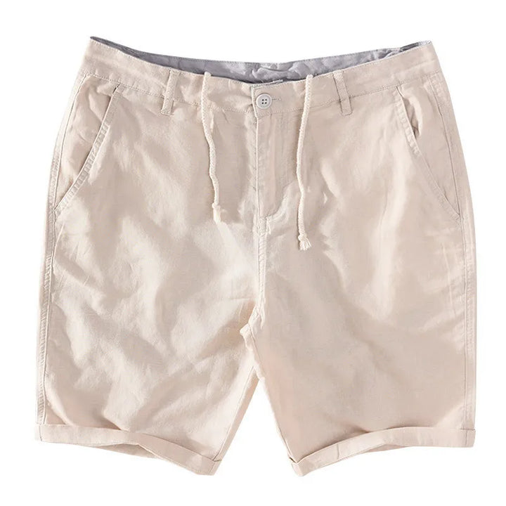 Lichtgewicht herenshorts met knoopsluiting, ademend en ideaal als strandshorts voor de zomerse vakantie.