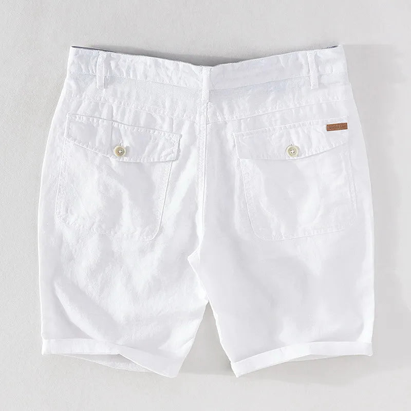 Modieuze herenshorts met knoopsluiting, ideaal voor een trendy zomerlook en ultiem draagcomfort op vakantie.