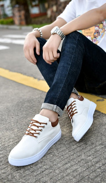 Bovenaanzicht van de David herensneakers, benadrukt het veelzijdige en modieuze design.