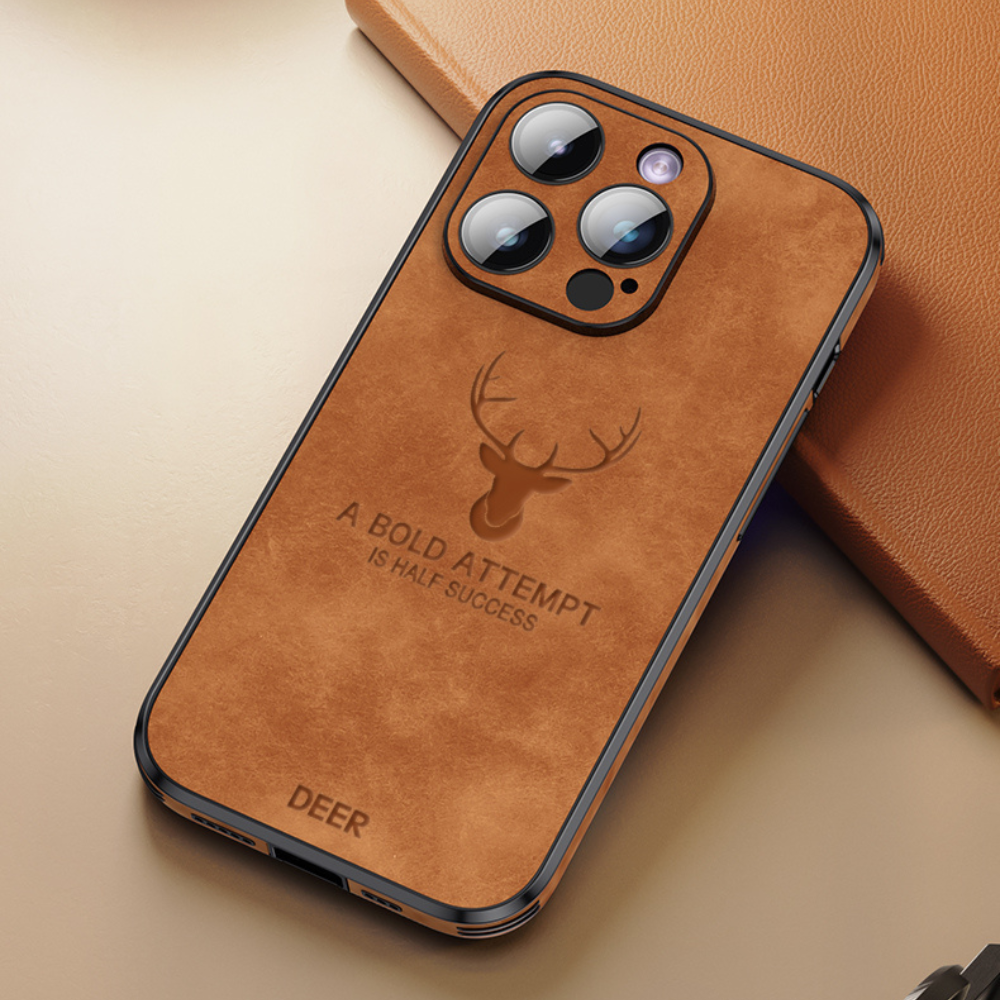 Jade groen leren telefoonhoesje, unieke kleur en optimale veiligheid.