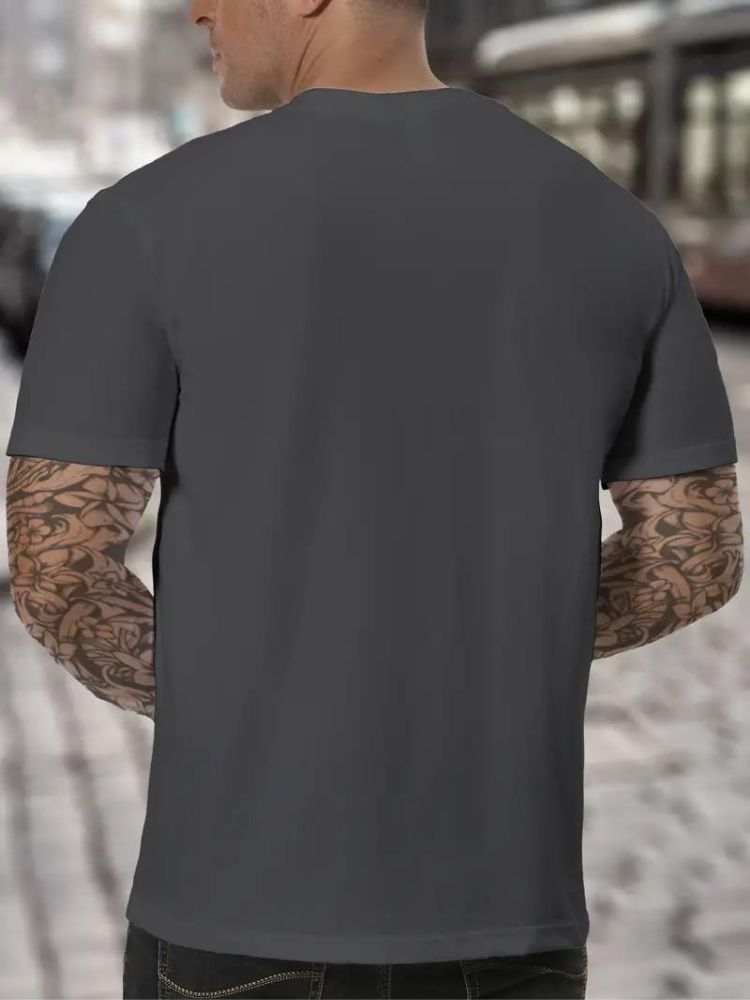 Basic heren t-shirt met opstaande kraag in casual stijl