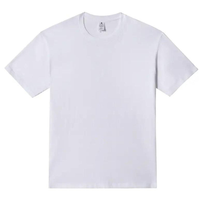 Platte weergave van het witte heren t-shirt