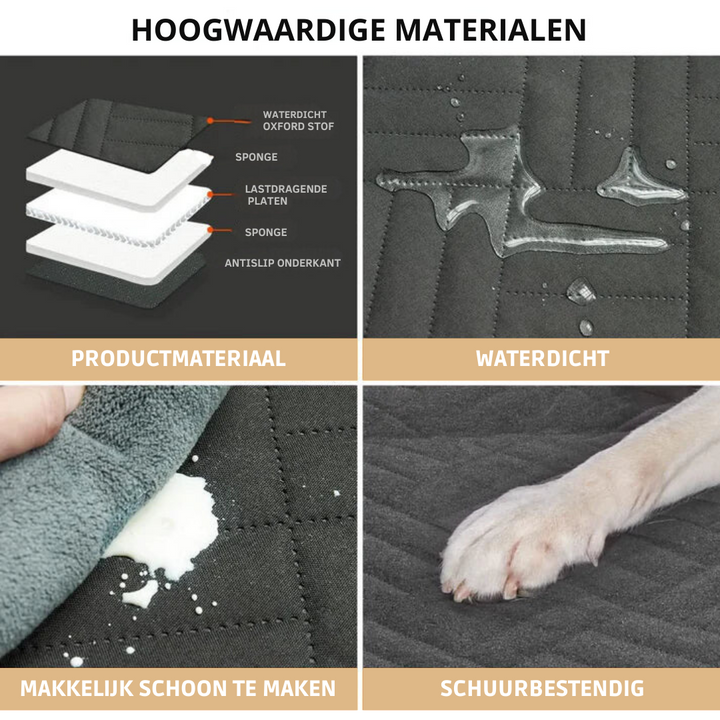 Zorg voor een veilige reis en comfort voor je hond met deze waterdichte honden autostoel.