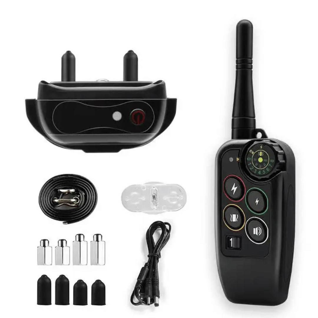 Complete trainingsset voor pups en jonge honden: waterdichte E-collar met 1000m bereik afstandsbediening.