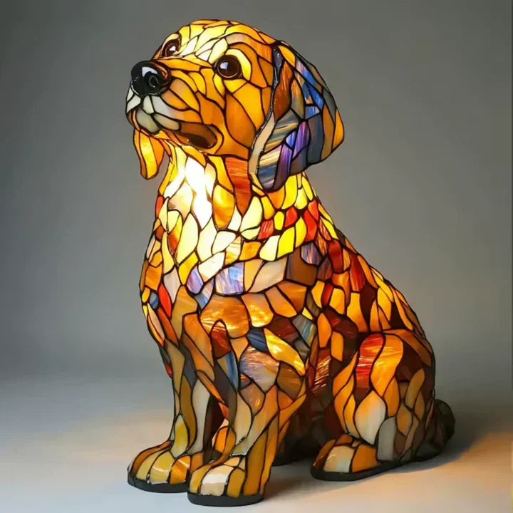 Lumidog hondenlamp, decoratieve tafellamp als bijzonder cadeau voor hondenliefhebbers.