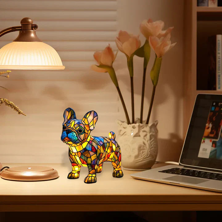 Lumidog hondenlamp: een charmante handgemaakte dierenlamp als uniek interieurstuk.