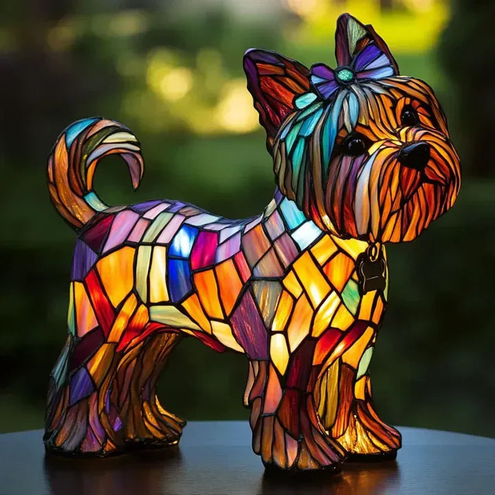Lumidog, unieke handgemaakte hondenlamp, perfecte sfeerverlichting.