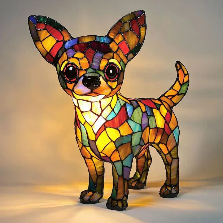 Handgemaakte sfeerverlichting: Lumidog hondenlamp, een uniek interieur accent.