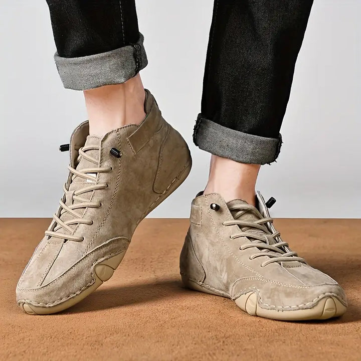 Khaki Hoymans Adriel herenschoenen, waterdicht en ademend, ideaal voor stedelijke avonturen.