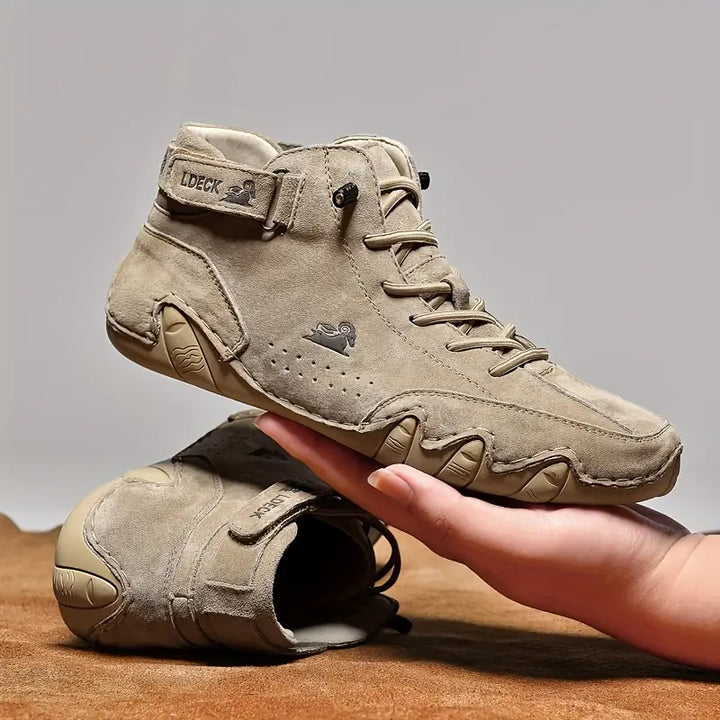 Witte waterdichte herenschoenen Adriel, sportieve look met duurzaam kunstleer.