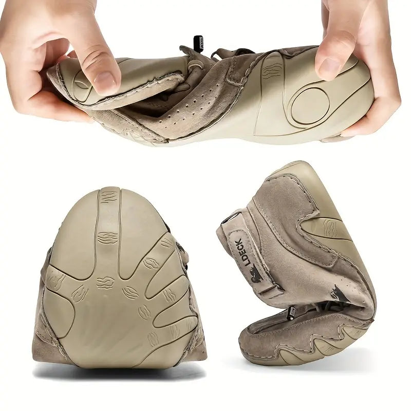 Zwarte waterdichte Hoymans Adriel herenschoenen, casual mode voor comfort en bescherming.