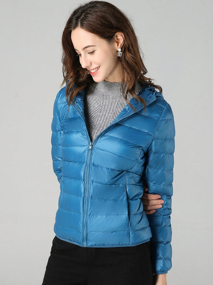 Hoymans dames donsjas, perfecte lichtgewicht winterjas met capuchon.