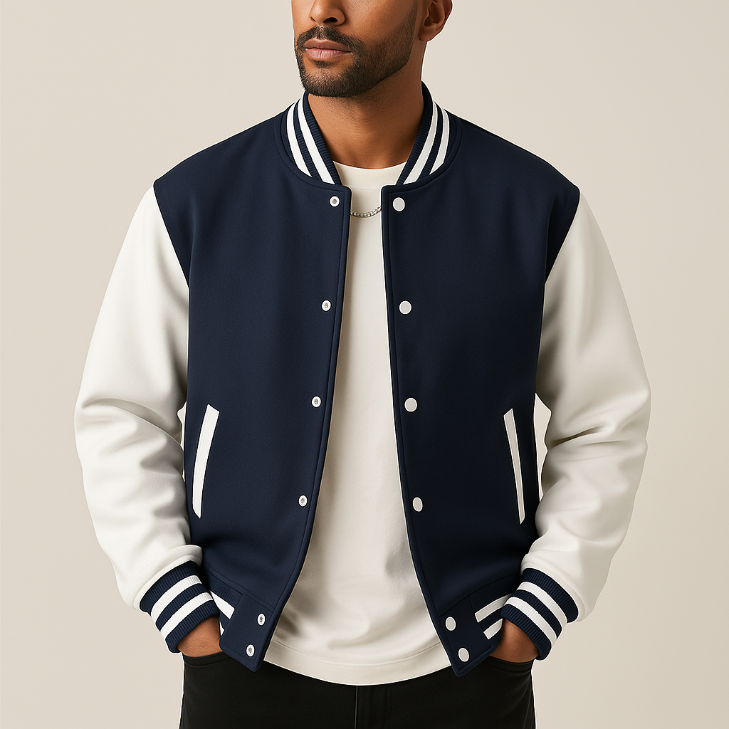 Hoymans heren comfortabel baseballjack. Ideaal als sportief of casual overgangsjas.