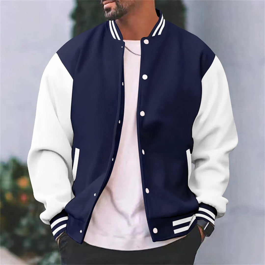 Stijlvol Hoymans heren baseballjack van polyester. Perfect voor een casual outfit en vrije tijd.