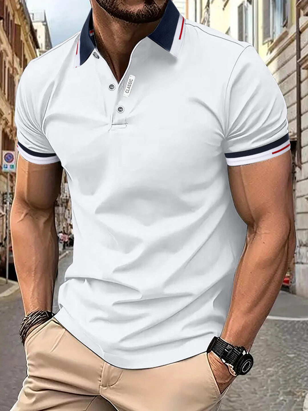 Veelzijdig Hoymans heren polo shirt met korte mouwen, essentieel voor comfortabele herenmode.