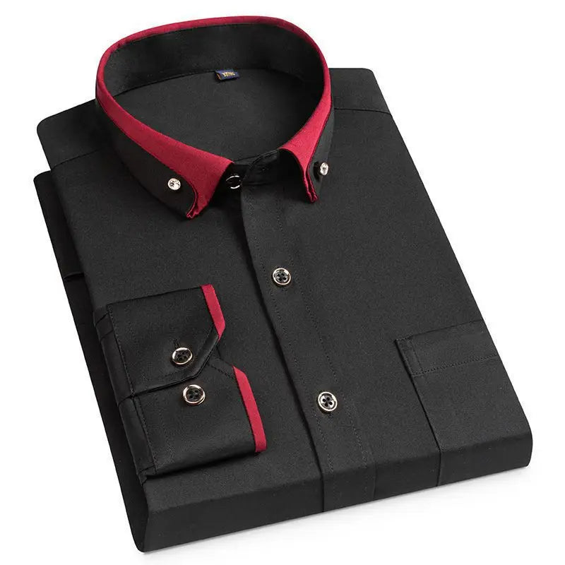 Stijlvol Hoymans slimfit herenoverhemd met stretch, perfect voor een moderne business look zonder strijken.