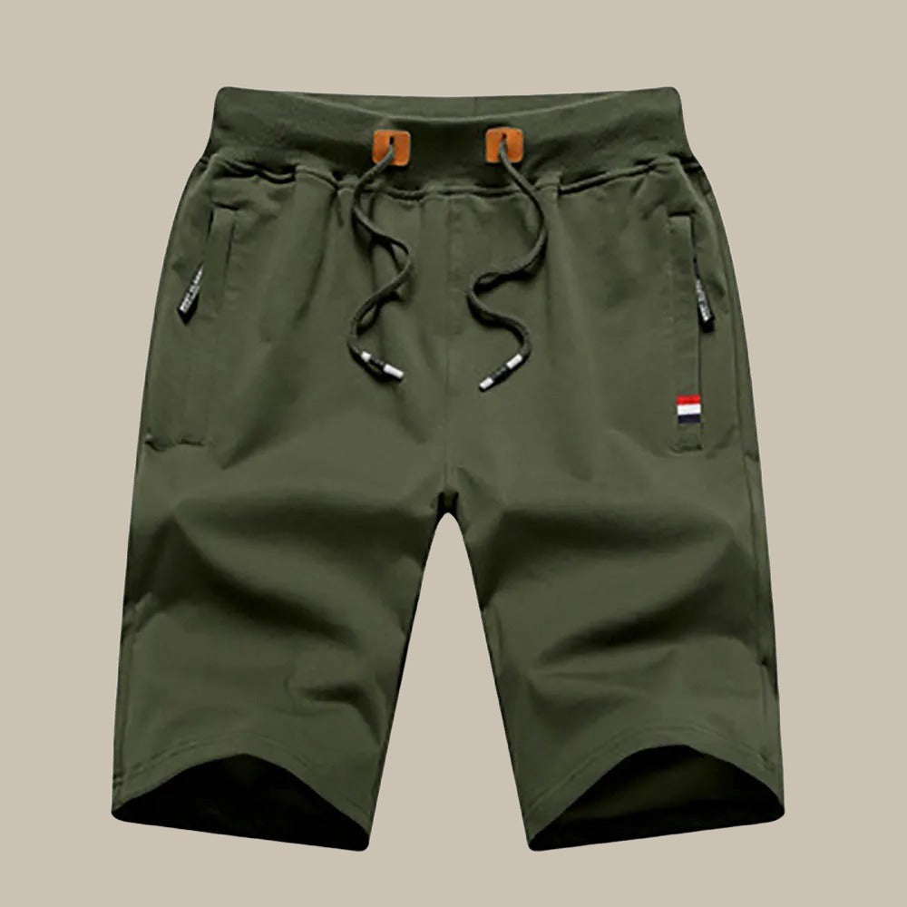 Legergroene Hugo sportieve herenshort met zakken