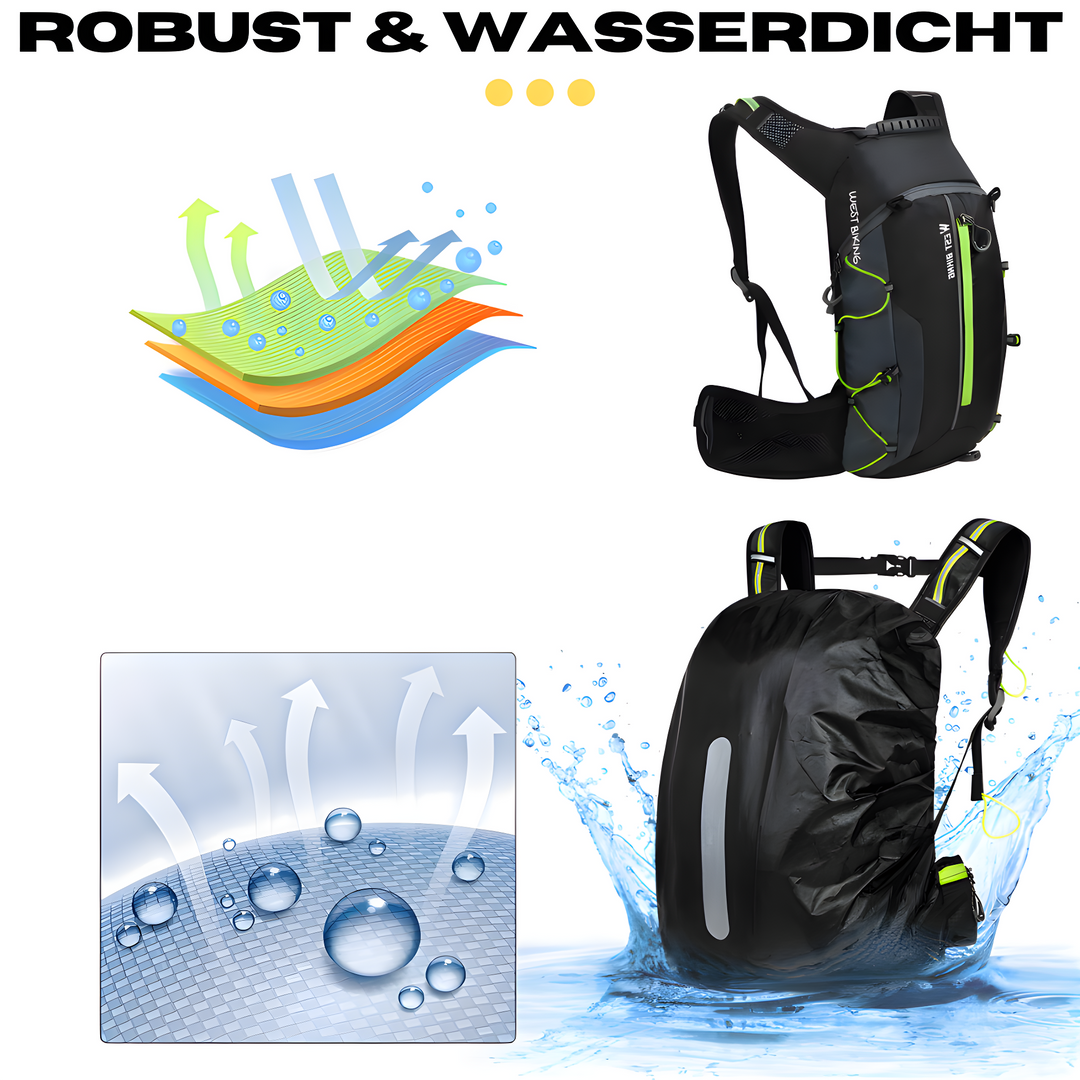 Fietsrugzak HydroRide met geïntegreerd drinksysteem. Lichtgewicht, waterdicht en comfortabel voor elke rit.