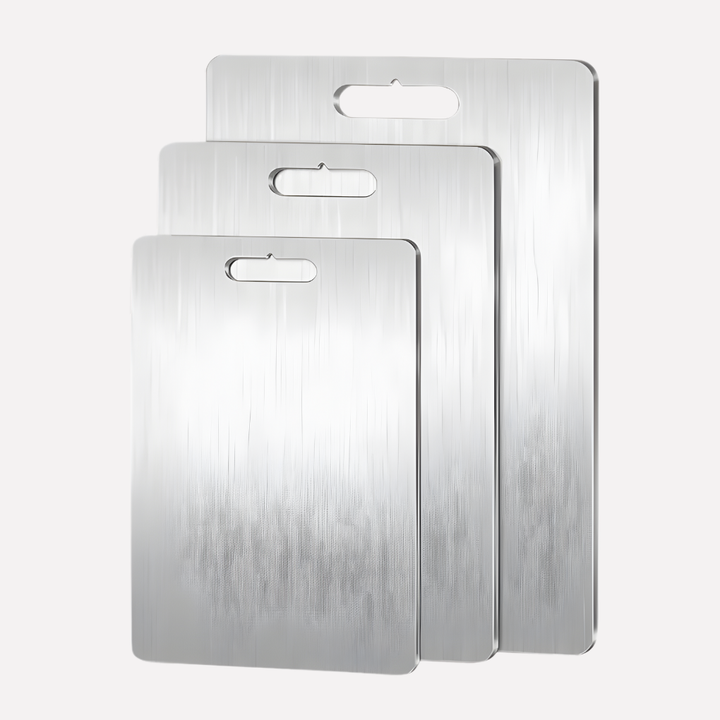 Hygiënische titanium snijplank voor de keuken, duurzaam en vaatwasmachinebestendig, ideaal voor veilige voedselbereiding.