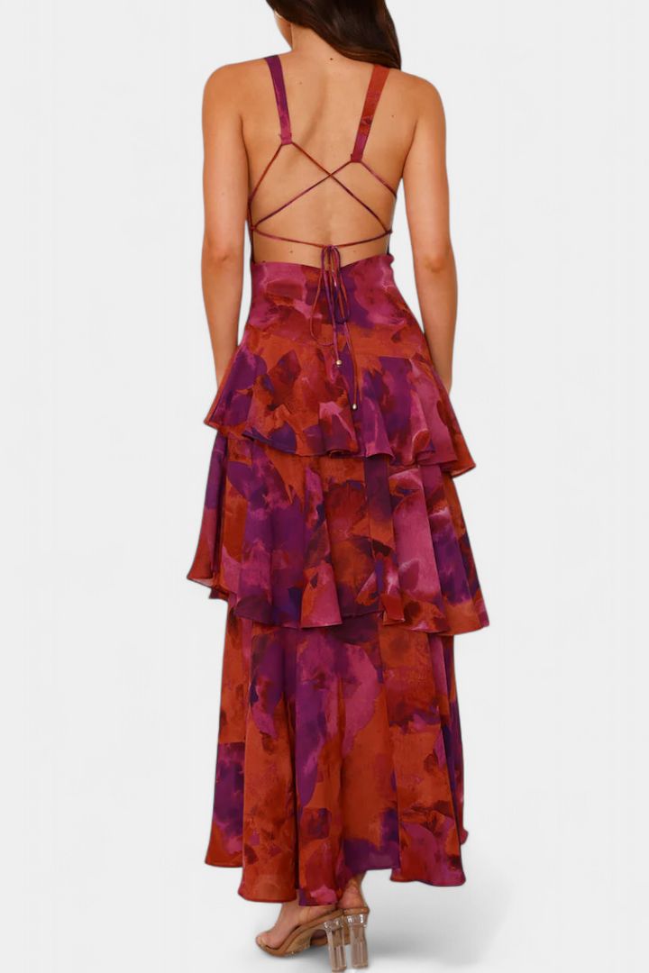 Chique V-hals jurk voor dames, perfect als zomer- en feestjurk