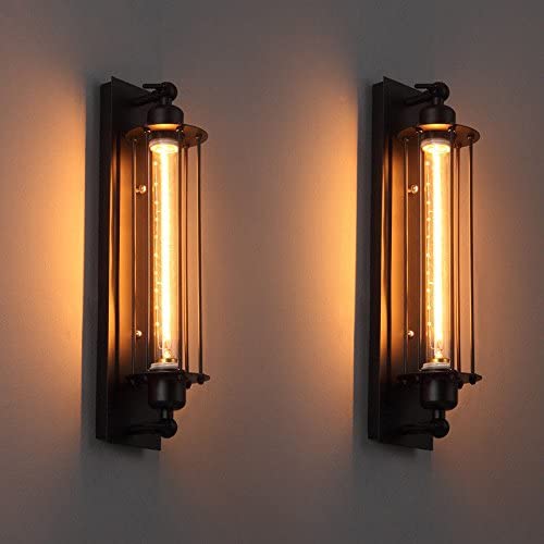 Industriële wandlamp E27 met retro design, sfeervolle binnenverlichting voor woonkamer & slaapkamer.