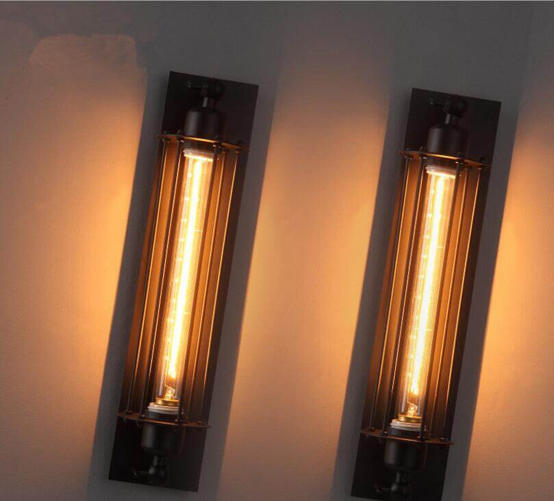 Industriële design wandlamp E27, retro look, sfeervolle binnenverlichting voor wonen.