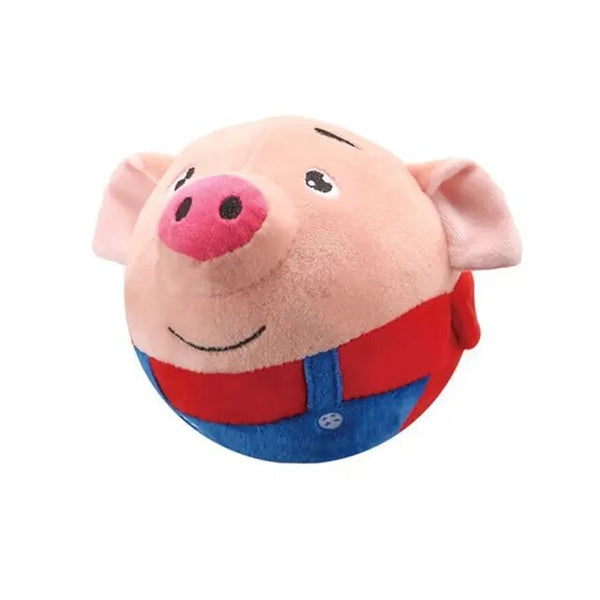Pluche interactief hondenspeeltje met automatische beweging en geluiden, voor actieve vrolijke honden.