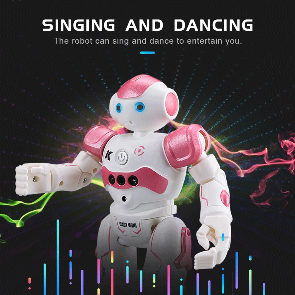 Educatieve slimme robot voor kinderen, stimuleert leren over bewegingsdetectie en techniek.