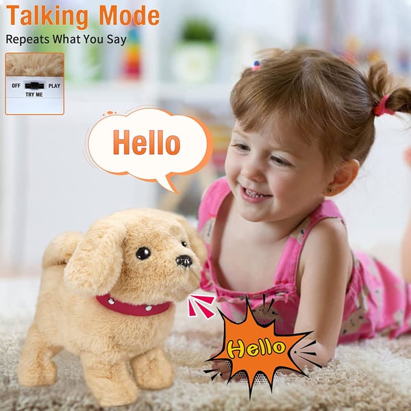 Interactieve speelgoedhond BuddyPaw, realistisch pluche speelgoed voor kinderen met elektronische functies.