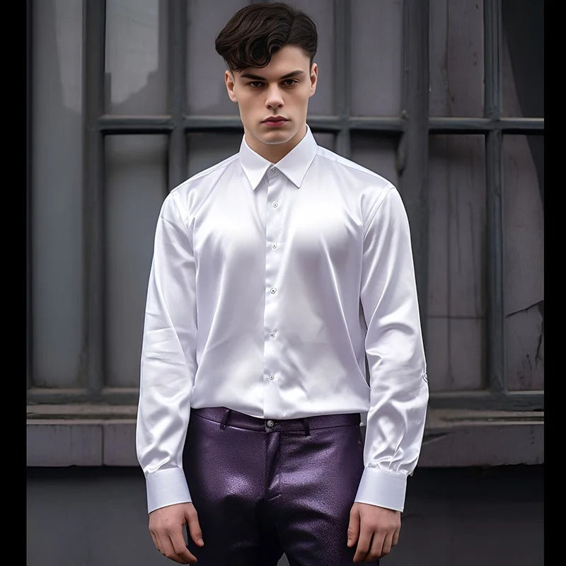 Strak wit herenoverhemd James voor een elegante en formele uitstraling