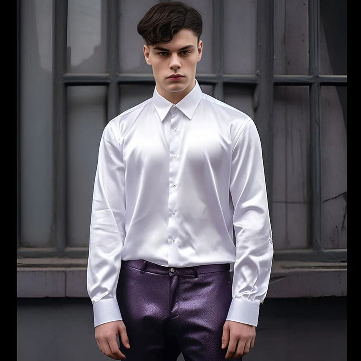 Strak wit herenoverhemd James voor een elegante en formele uitstraling
