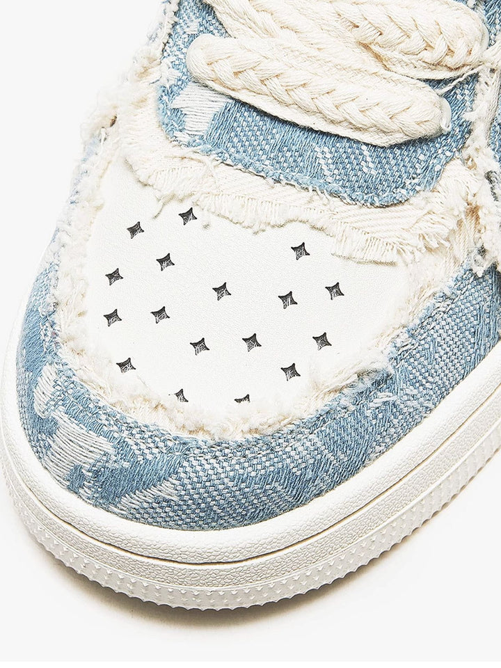 Robuuste heren sneakers met comfortabele pasvorm. Veterschoenen met sterrendetails, perfect voor casual herenmode.