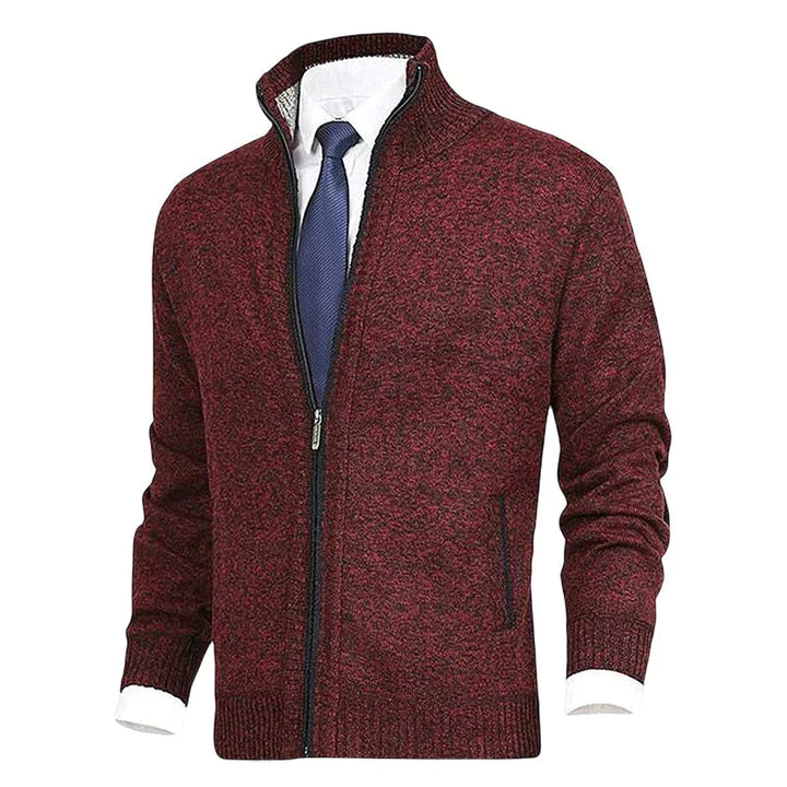 Blauw heren vest met rits, comfortabel en veelzijdig voor herfst- en winterkleding.