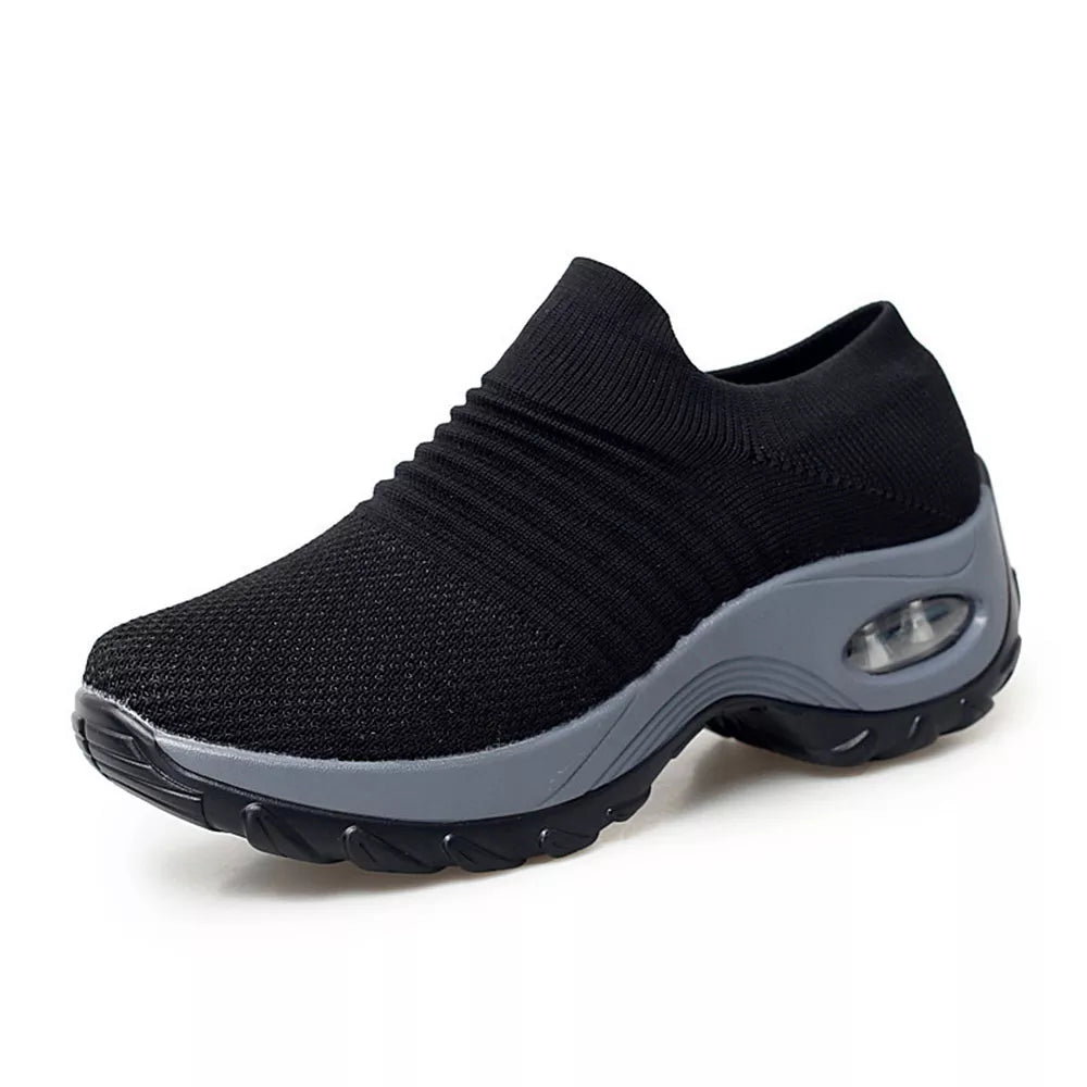 Stijlvolle dames orthopedische schoenen met innovatieve luchtkussen zolen, bieden ergonomisch loopcomfort.